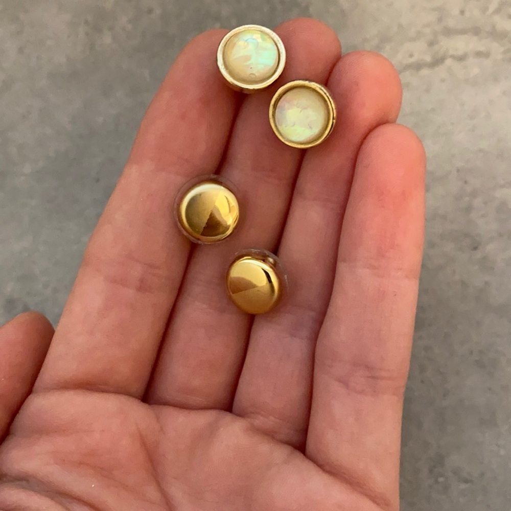 Gold & White Earrings (2/$5)